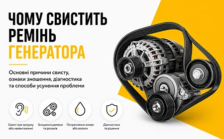 Чому свистить ремінь генератора — причини та способи усунення