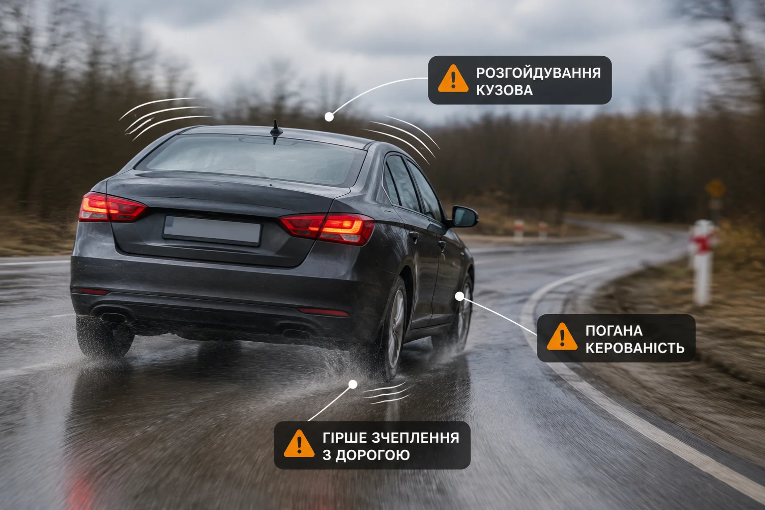 Перевірка амортизаторів та підвіски автомобіля
