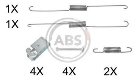 Ремкомплект гальмiвних колодок A.B.S. 0888Q