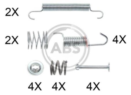Ремкомплект гальмiвних колодок A.B.S. 0899Q (фото 1)