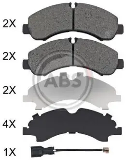 Тормозные колодки дисковые A.B.S. 35141