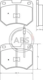 Тормозные колодки дисковые A.B.S. 36137