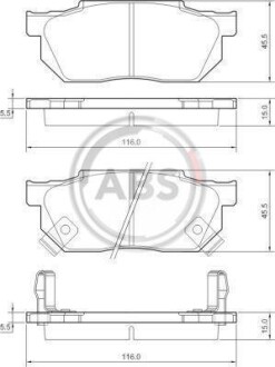 Гальмiвнi колодки дисковi A.B.S. 36167