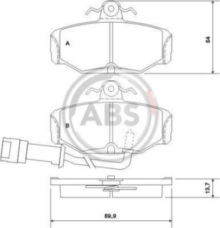 Гальмiвнi колодки дисковi A.B.S. 36170