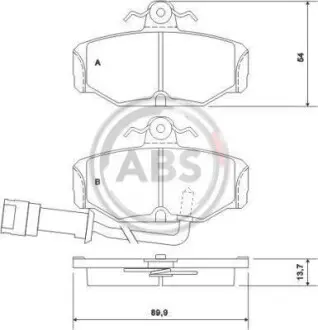 Гальмiвнi колодки дисковi A.B.S. 36170