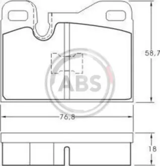 Тормозные колодки дисковые A.B.S. 36398