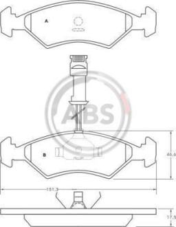 Гальмiвнi колодки дисковi A.B.S. 36459