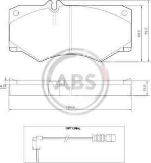 Гальмiвнi колодки дисковi A.B.S. 36490