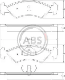 Тормозные колодки дисковые A.B.S. 36534