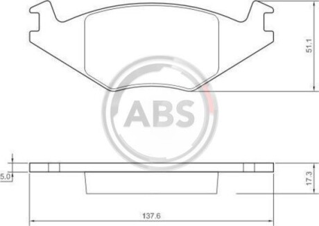 Гальмiвнi колодки дисковi A.B.S. 36539