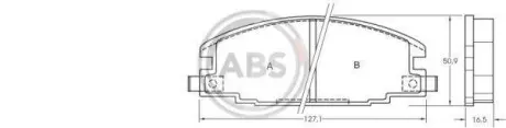 Тормозные колодки дисковые A.B.S. 36632