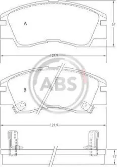 Тормозные колодки дисковые A.B.S. 36648