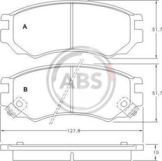 Гальмiвнi колодки дисковi A.B.S. 36743