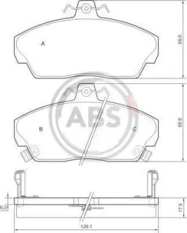 Тормозные колодки дисковые A.B.S. 36746