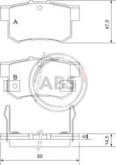 Тормозные колодки дисковые A.B.S. 36757