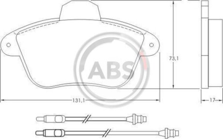 Гальмiвнi колодки дисковi A.B.S. 36765