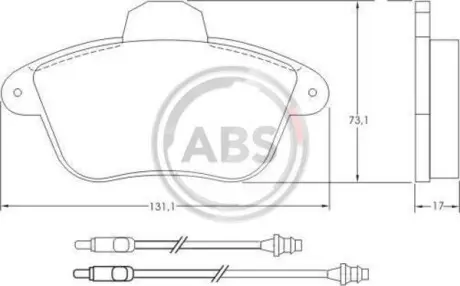 Гальмiвнi колодки дисковi A.B.S. 36765