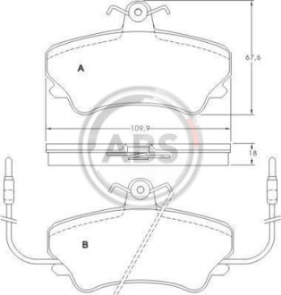 Гальмiвнi колодки дисковi A.B.S. 36768