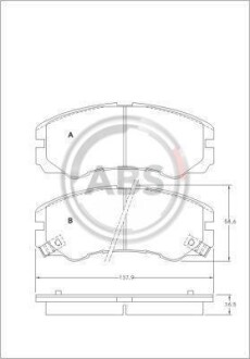 Гальмiвнi колодки дисковi A.B.S. 36793