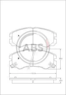 Гальмiвнi колодки дисковi A.B.S. 36793