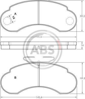 Гальмiвнi колодки дисковi A.B.S. 36828