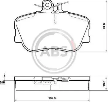 Тормозные колодки дисковые A.B.S. 36838