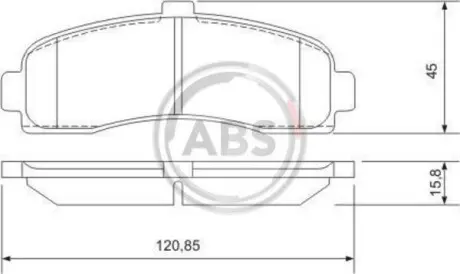 Гальмiвнi колодки дисковi A.B.S. 36848