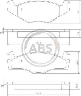 Гальмiвнi колодки дисковi A.B.S. 36853