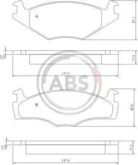 Гальмiвнi колодки дисковi A.B.S. 36853