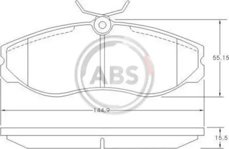 Тормозные колодки дисковые A.B.S. 36861