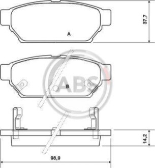 Гальмiвнi колодки дисковi A.B.S. 36864 (фото 1)