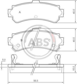 Гальмiвнi колодки дисковi A.B.S. 36956