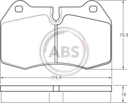 Гальмiвнi колодки дисковi A.B.S. 36958