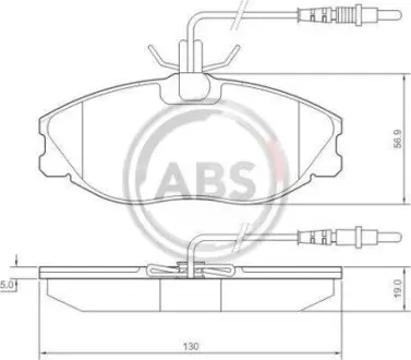 Гальмiвнi колодки дисковi A.B.S. 36977
