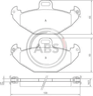 Тормозные колодки дисковые A.B.S. 37051