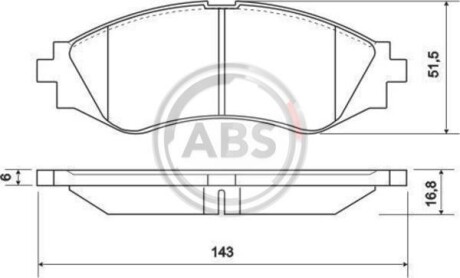 Гальмiвнi колодки дисковi A.B.S. 37055