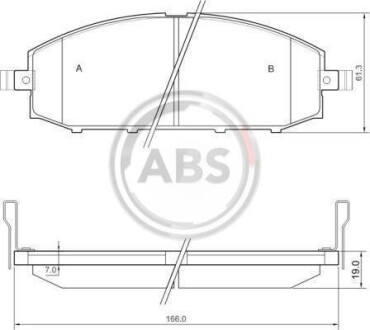 Гальмiвнi колодки дисковi A.B.S. 37084