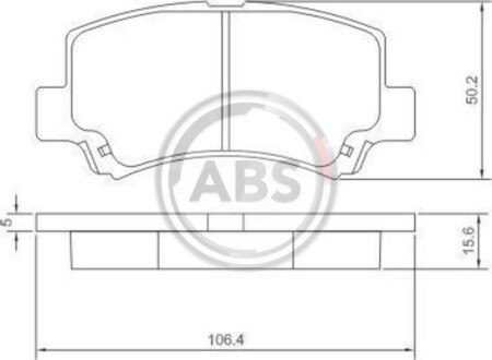 Гальмiвнi колодки дисковi A.B.S. 37086