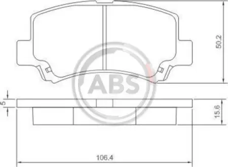 Гальмiвнi колодки дисковi A.B.S. 37086