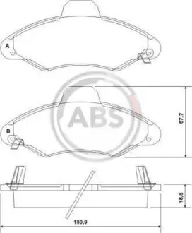 Тормозные колодки дисковые A.B.S. 37127