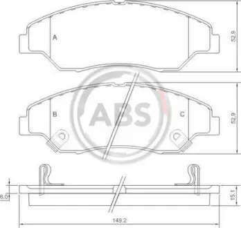 Тормозные колодки дисковые A.B.S. 37137