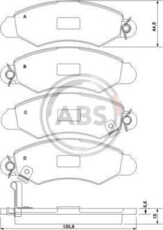 Гальмiвнi колодки дисковi A.B.S. 37140