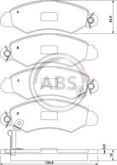 Гальмiвнi колодки дисковi A.B.S. 37140