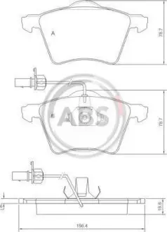 Гальмiвнi колодки дисковi A.B.S. 37141