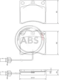 Гальмiвнi колодки дисковi A.B.S. 37144