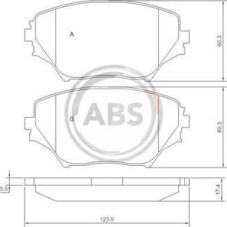 Гальмiвнi колодки дисковi A.B.S. 37230