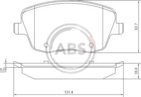 Тормозные колодки дисковые A.B.S. 37241