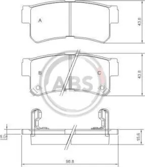 Тормозные колодки дисковые A.B.S. 37252