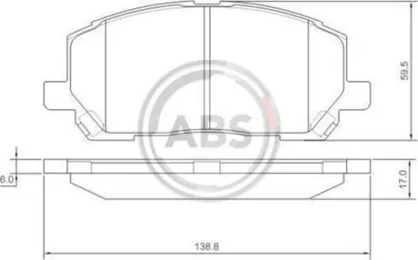 Гальмiвнi колодки дисковi A.B.S. 37260