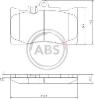 Гальмiвнi колодки дисковi A.B.S. 37261